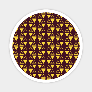 Triangle Seamless Pattern - Yellow and Plum 009#001 Magnet